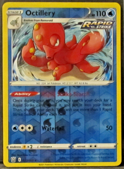 1 POKEMON CARD TCG/OCTILLERY/037/163/RARE/REVERSE HOLO/2021/RAPID STRIKE - Image 1