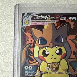 Pikachu Cosplay Mega Charizard Y Pokemon Custom ACG Card Holo Foil Anime Cosplay - Image 3
