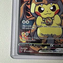 Pikachu Cosplay Mega Charizard Y Pokemon Custom ACG Card Holo Foil Anime Cosplay - Image 4
