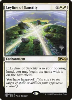 MTG LEYLINE OF SANCTITY ITALIAN EXC - LEYLINE DELLA SACRALITA - M20 - MAGIC PP - Image 1