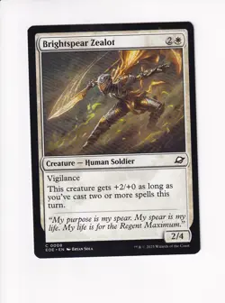MAGIC THE GATHERING MTG EDGE OF ETERNITIES BRIGHTSPEAR ZEALOT (#3) - Image 1