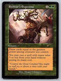 MTG Rishkar's Expertise (Retro Frame) Promo CMDR Party - Image 1