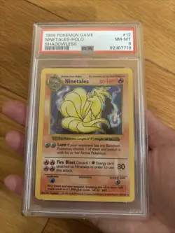 1999 Pokemon Ninetales Holo Card 12/102 Shadowless - Image 3
