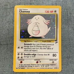 Chansey 3/130 Base Set Holo Rare Near Mint Pokemon TCG - Image 1