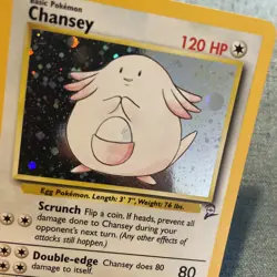 Chansey 3/130 Base Set Holo Rare Near Mint Pokemon TCG - Image 2