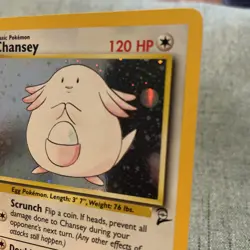 Chansey 3/130 Base Set Holo Rare Near Mint Pokemon TCG - Image 3