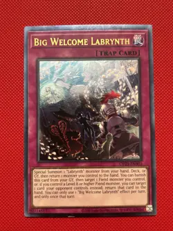 Yugioh! Big Welcome Labrynth Ultimate Rare OP23-EN003 NM/LP - Image 1