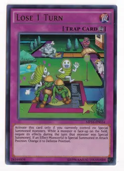 YuGiOh Lose 1 Turn - MP16-EN034 - Ultra Rare - Unlimited Edition NM FOIL - Image 1