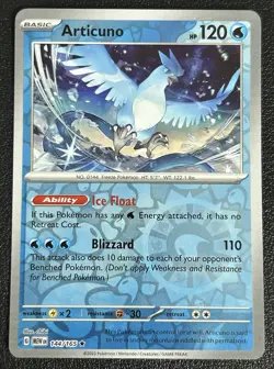 Articuno Reverse Holo NM 144/165 Scarlet & Violet 151 Pokemon Card - Image 1