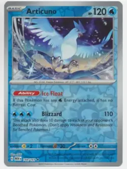 Articuno Reverse Holo NM 144/165 Scarlet & Violet 151 Pokemon Card - Image 1