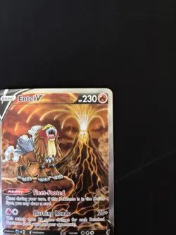 Pokemon TCG Entei v Crown Zenith Holo Ultra Rare Card PSA 9 GG36/GG70 - Image 2