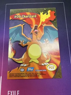 Charizard #6 Clear Pokemon Card PC3 2000 Topps TV Animation - Image 2