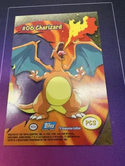 Charizard #6 Clear Pokemon Card PC3 2000 Topps TV Animation - Image 3