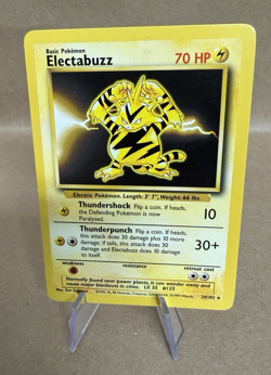 Electabuzz (20/102) Rare Base Set Pokemon Card LP - Image 1