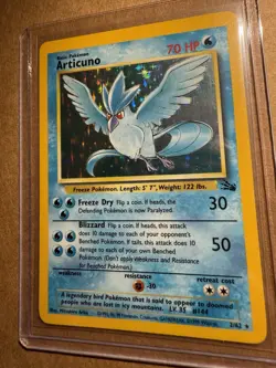 Articuno 2/62 Fossil Holo - Rare Pokemon Card - LP/MP - Image 2