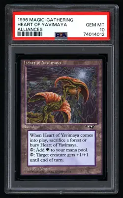 Heart of Yavimaya 1996 Alliances Rare MTG Magic the Gathering PSA 10 - Image 1