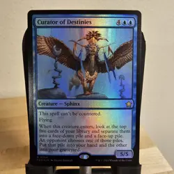 FOIL CURATOR OF DESTINIES mtg NM/NM- Foundations Rare - Image 1