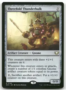 Threefold Thunderhulk 145 MTG Commander: Edge of Eternities R NM - Image 1