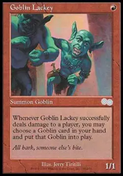 MTG English Goblin Lackey Light Play Normal Urza's Saga - Image 1