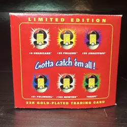 1999 Mewtwo Pokemon 23k Gold Plated Card Limited Edition Burger King Red Box - Image 3