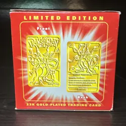 1999 Mewtwo Pokemon 23k Gold Plated Card Limited Edition Burger King Red Box - Image 4