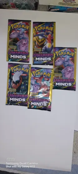 Pokemon Sun & Moon Unified Minds 3 Card Mini Booster Pack - 4 Packs - Art Set - Image 3