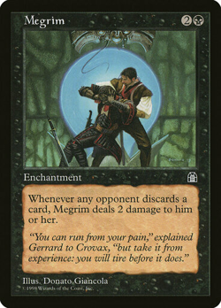mtg magic megrim stronghold ENGLISH cephalalgie forteresse - Image 1