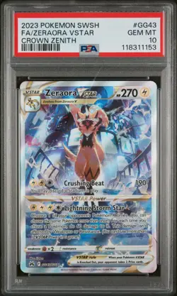 Pokemon Zeraora Vstar GG43/GG70 Crown Zenith PSA 10 GEM MINT - Image 1