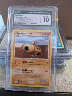 CGC 10 GEM MINT 2008 Pokemon EX Majestic Dawn 66/100 Hippopotas - Image 2