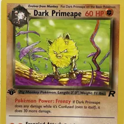 DARK PRIMEAPE 2000 Pokemon Team Rocket 1st EDITION Uncommon POKEMON 43/82 - Image 2
