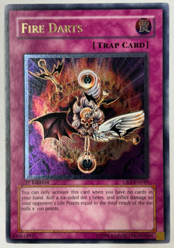 Yugioh CRV-EN049 Fire Darts Ultimate Rare 1st Ed. Vintage Original NM - Image 1