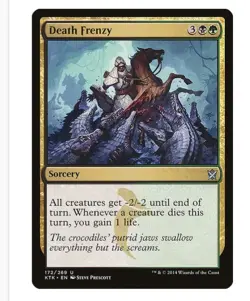 Death Frenzy #172 KTK Magic Card in a Protective Sleeve - Image 1