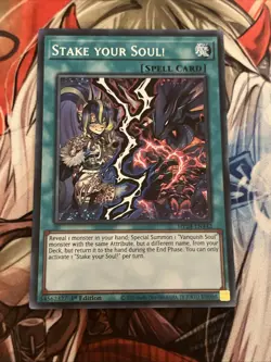 YUGIOH STAKE YOUR SOUL PRISMATIC SECRET RARE 1ST NEAR MINT MP24-EN142 - Image 1