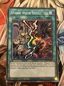 YUGIOH STAKE YOUR SOUL COLLECTORS RARE 1ST NEAR MINT WISU-EN023 - Image 1
