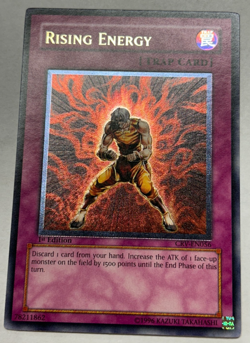 Yugioh CRV-EN056 Rising Energy Ultimate Rare 1st Ed. Vintage Original NM - Image 2