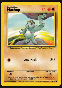 Machop 52/102 Base Set Pokemon TCG Card NM - Image 1