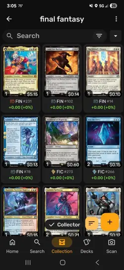 Magic the Gathering Final Fantasy Card Lot 214 Count All Card Rarities & Sleeved - Image 5