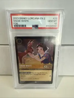 Disney Lorcana 2023 Snow White Lost in the Forest ROFB en 23 #23 PSA 10 Gem Card - Image 1