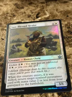 SUN-BLESSED HEALER Magic the Gathering MTG Foundations Foil - Image 1