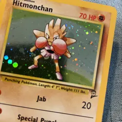 1999 Pokemon Card Base Set Hitmonchan 8/130 #78HOLO Never Played - Image 2