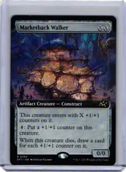 1x Marketback Walker ~ Extended Art NM-Mint, English Aetherdrift MTG Magic - Image 1