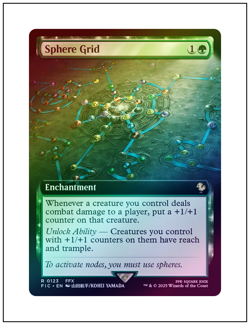 1x Sphere Grid, Foil, Extended Art, Final Fantasy, Magic MTG NM - Image 1