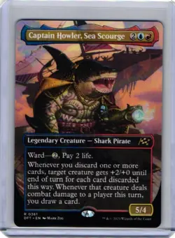 Captain Howler Sea Scourge Borderless 0361 MTG Aetherdrift Rare NP - Image 1