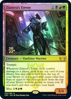 MTG ZIATORA'S ENVOY FOIL Streets of New Capenna Prerelease NM - Image 1
