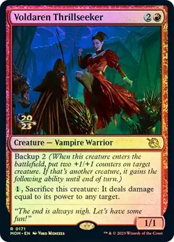 MTG VOLDAREN THRILLSEEKER FOIL March of the Machine Prerelease NM - Image 1
