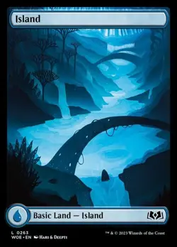 Magic The Gathering MTG ISLAND (263) FULL ART Wilds of Eldraine NM Near Mint - Image 1