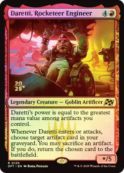 MTG DARETTI, ROCKETEER ENGINEER FOIL Aetherdrift Prerelease NM - Image 1