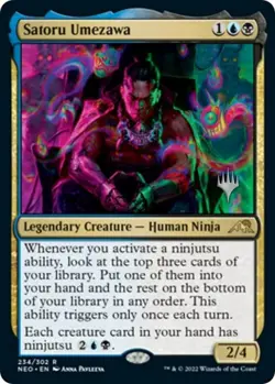 Magic The Gathering MTG SATORU UMEZAWA Kamigawa: Neon Dynasty Promos NM - Image 1