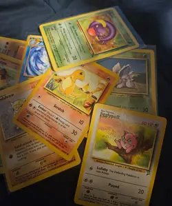 Old Pokemon Cards - 100% Vintage Pack - ONLY WOTC 1999 2000 -Base Set 10x cards - Image 1