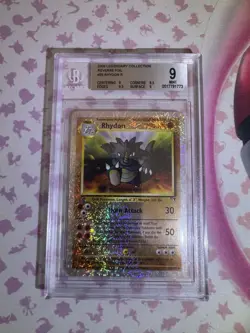 2002 Pokemon Legendary Collection Reverse Holo Rhydon #35 Beckett (BGS) 9 MINT - Image 1